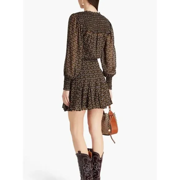 NWT VERONICA BEARD Sacchi printed chiffon mini dress Size 0